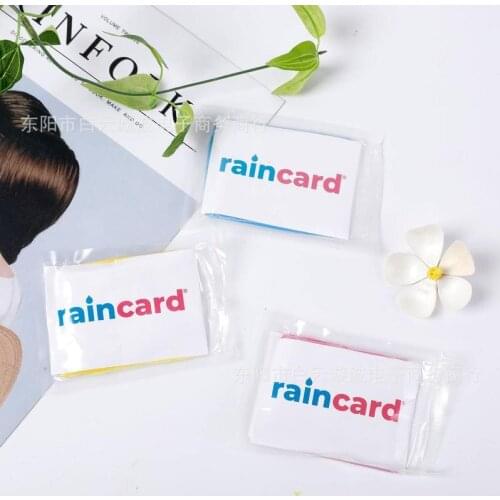 Disposable card raincoat portable wallet plastic raincoat