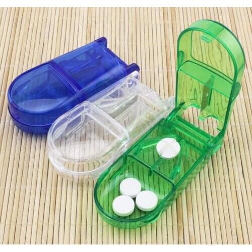 NewPortable Pill Cutter Box Convenient Storage Box Tablet Cutter Splitter Medicine Pill Holder Pill Cutter Pill box pillendoosje