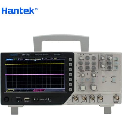 Hantek DSO4202C Oscilloscope Digital 2 Channels 200MHz Bandwidth USB Handheld Portable osciloscopio Arbitrary/Function Waveform