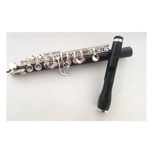 Professional musicians type synthesis Ebony piccolo c key silver plated