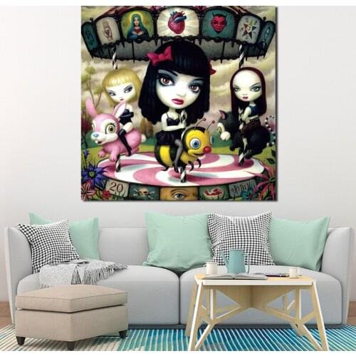 Mark Ryden Clear Hearts Grey Flowers Canvas Posters Prints Wall Art Painting Decorative Picture Modern Bedroom Home Decoration