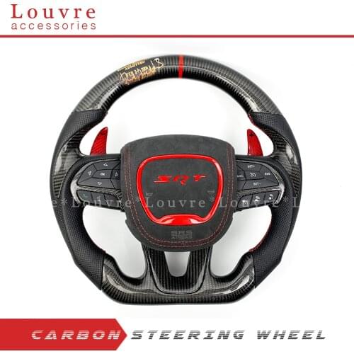 Real carbon car Steering Wheel For Dodge Charger customized carbon fiber steering wheel