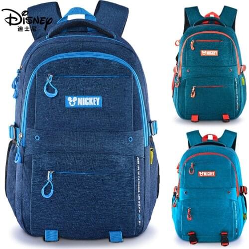 Authentic Disney Primary School Schoolbag Male Simple Casual Backpack Large Capacity Decompression Ridge Protection Backpack