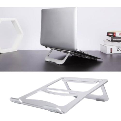 Folding Aluminum Notebook Laptop Anti-slip Cooling Pad Stand Holder Ergonomics Angle for MacBook 10-17 inch