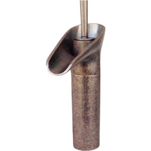 Roman Red Vintage Retro Antique Copper Bathroom Vessel Sink Basin Waterfall Faucet Mixer Tap ann014