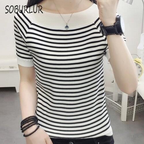 SOBURLUR Summer 2021 New Basic Oversize Womens T-shirt short-sleeved T-shirt Plus size Crop Top Womens Clothes Women Tee