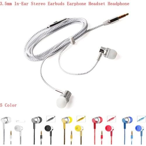 3.5mm In-Ear Stereo Earbuds Earphone Headset For Smartphone IPAD MP3 MP4 #241215