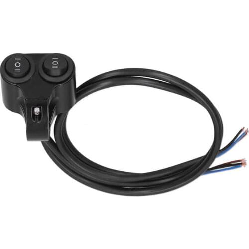 Universal Handlebar Switch Motorcycle Headlight Switch Handlebar Mount On‑Off Button 2 in 1 Universal for 12V ATV UTV