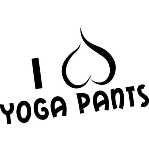 Funny Text I Love Yoga Pants Vinyl Sticker Car Decal Rear Windshield Car Window Decor Art Pattern Decals New Arrivals L317