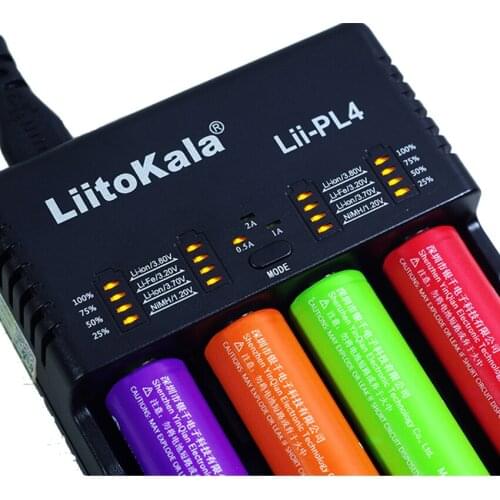 Liitokala Lii-PD4 LCD Lii-PL4 Battery Charger, Charging 18650 18350 21700 14500 26650 3.7V1.2V AA AAA NiMH Battery