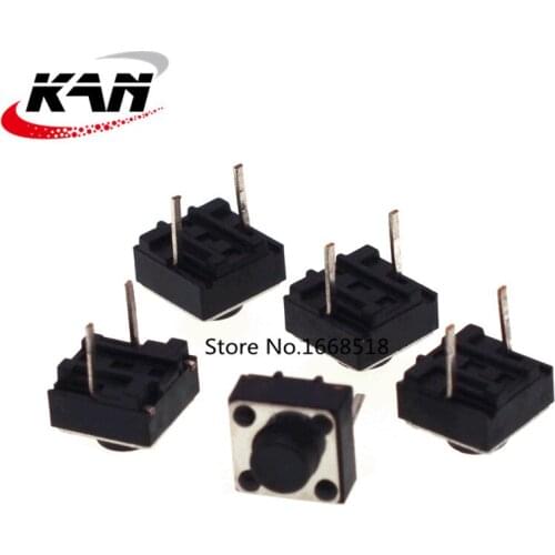 20Pcs Tactile Switch Momentary Tact 6x64.3/5/6/7/8/9/10mm 6*6*4.3mm 5mm 6mm 7mm 8mm 9mm 10mm Middle pin 2pins
