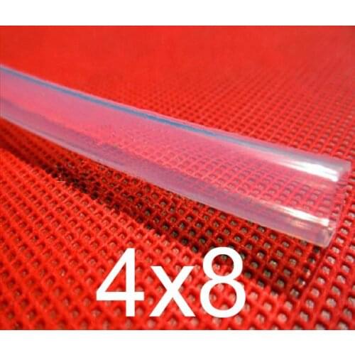 4mm ID 8mm OD 4x8 Transparent Food Grade Medical Use FDA Silicone Rubber Flexible Tube / Hose / Pipe / tubing
