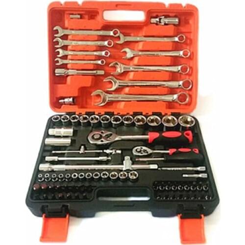 82pcs ratchet torque wrench 1/2 set auto repair hand tools box for car kit a set of keys tool spanners