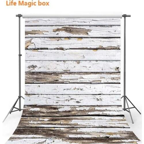 Backgroud Photography Vinilo Fondo Estudio White Mottle Wooden Board Foto-321