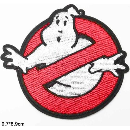 Big Size Full Embroidered Iron On Ghost Patches Embroidered Clothes Ghostbusters Patch For Halloween Clothing Clothes Wholesale
