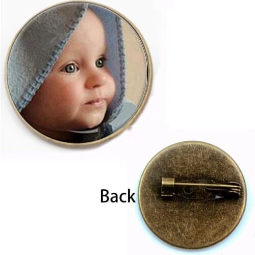 New Handmade Personality Photo Family Photo Baby Child Dad Mom Brother Sister Grandparents Family Portrait brooch Private Custom
