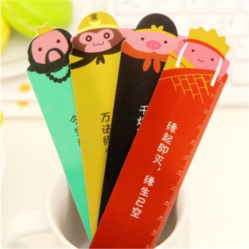 DL JB44 Korean creative stationery west travel student cartoon ruler 15cm lovely children straight scale prizes wholesale