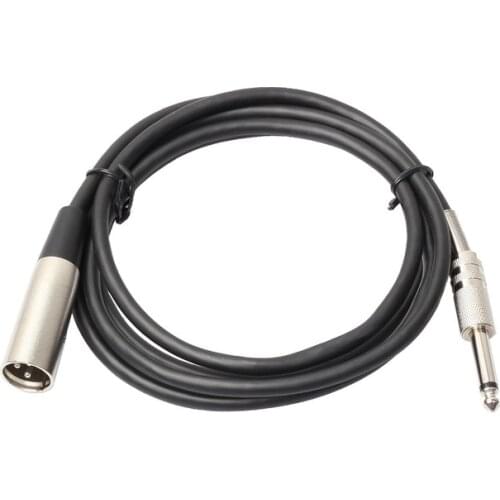 XLR 3 Pin Male To 1/4" Mono Plug Microphone Cable Shielded Mono Audio Cable Cord Mic Wire Line for Microphone