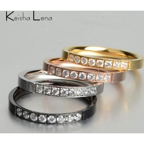 Keisha Lena Fashion Women Jewelry 316L Stainless Steel Rings Glazed Ring Slippy 4 Color Casual Party