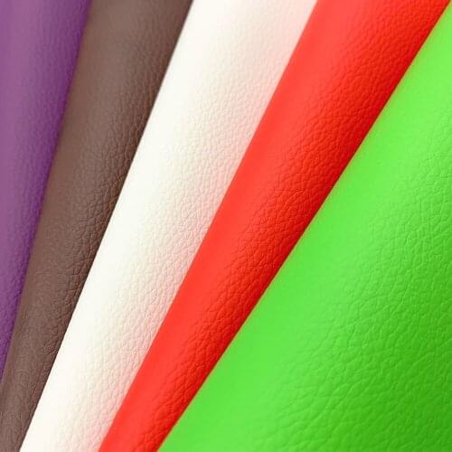 Litchi Faux PU Leathere Fabric For Sewing Clothing Bow Bag Sofa Car DIY Earring Making Craft Material Waterproof 50*60cm