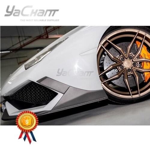 Matte Finish Carbon Fiber MAD Style Front Bumper Splitter 2pcs Fit For 2014-2016 Huracan LP610-4 Coupe Spyder Front Lip