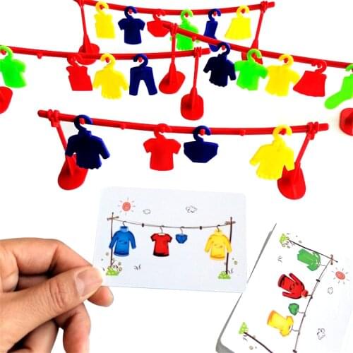 Multiplayer Clothes Contest Play Early Educational Toys Logic Training Montessori Matching Teaching Interactive Party Board Game