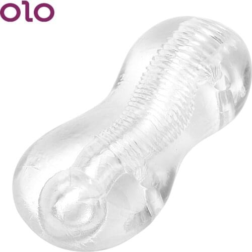 OLO Transparents Penis Exercise Male Masturbator Adult Products Soft Jelly TPE Sex Shop Sex Toys for Men