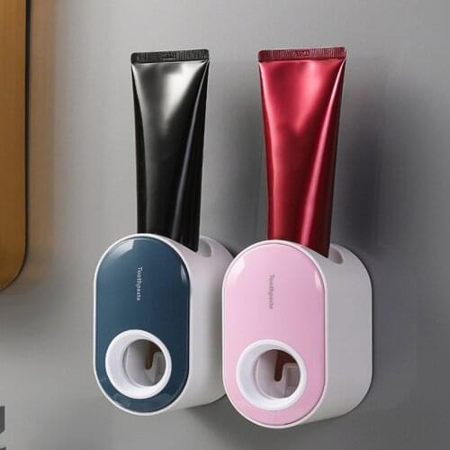Wall Mounted Toothpaste Dispenser Removable Toothpaste Squeezer Automatic Punch-free Toothbrush Holder Home Bathroom Supplies