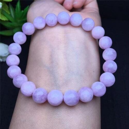 New Fashion Kunzite Bracelet Natural Stone Loose Beads 8.8mm For Women Men Best Friend Birthday Holiday Gift