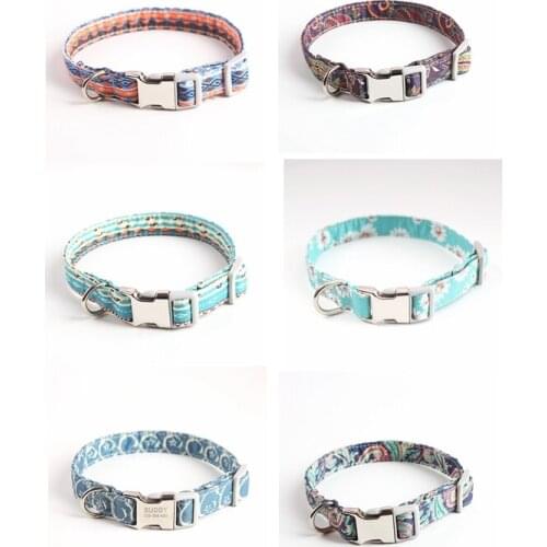 Engraved Dog Tag Collar Cat Collar Anti-loss Custom Name and Phone Leisure Pet Dog Collar Dog Accessories Dog Harness No Pull