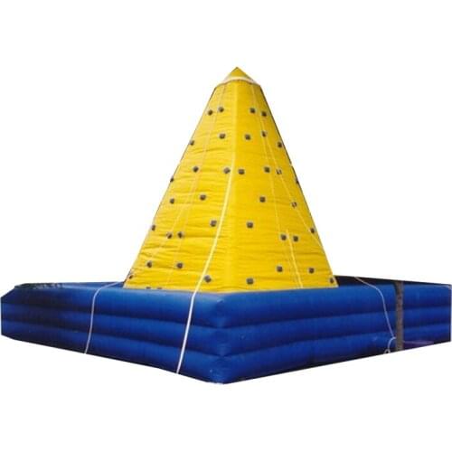 PVC meteria large yellow inflatable climbing wall with high quality