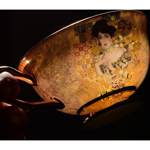 Luxury Porcelain Coffee Cup with Saucer Spoon High Quality Bone China Tea Cup Set Unique Birthday Wedding Gift Europe Home Decor