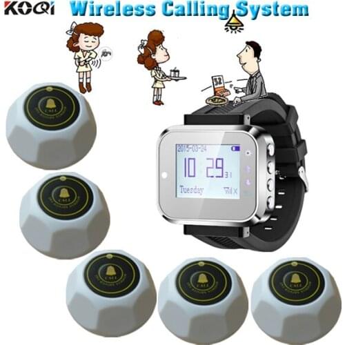 Restaurant calling system waiter caller to the hospital restaurant wireless watch call service call start button