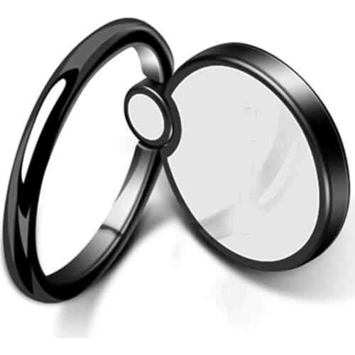 Phone Ring Holder Finger Kickstand 360 degree Rotation Metal Ring Grip for Magnetic Car Mount Compatible with All Smartphone