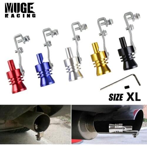 Size XL Universal Simulator Whistler Aluminum Exhaust Fake Turbo Whistle Pipe Sound Muffler Car Styling Auto Tunning TUR006XL
