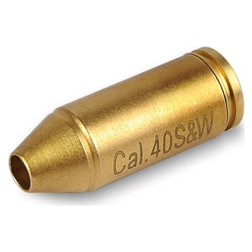 US Cal.40 S&W Red Dot Laser Brass Boresight Cartridge Bore Sighter For Scope Hunting