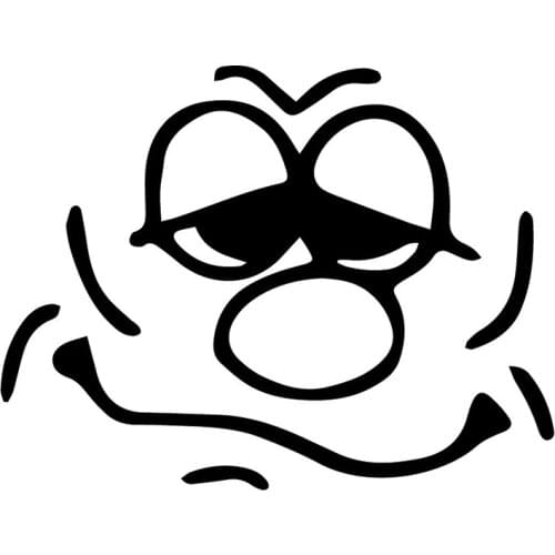 16.4X12.6CM Lost Expression Personality Vinyl Decal Cartoon Art Car Sticker