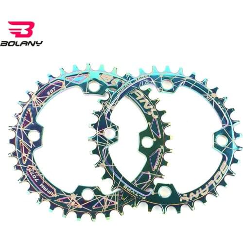 BOLANY 104BCD Mountain bike chainring 32T 34T 36T 38T 40T colorful positive and negative Sprocket 8/9/10/11/12S Aluminum alloy