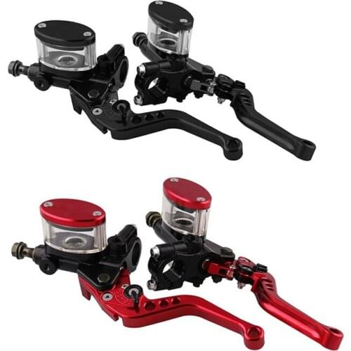 1Pair Universal 7/8" 22mm Motorcycle Modified Hydraulic Brake Clutch Hand Brake Elliptical Oil Cup Brake Clutch Lever