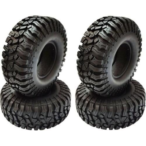 4PCS 112mm Rubber 1.9 Inch Wheel Tire Tyre for 1:10 RC Crawler Car Axial SCX10 90046 AXI03007 Traxxas TRX4 D90 D110 TF2