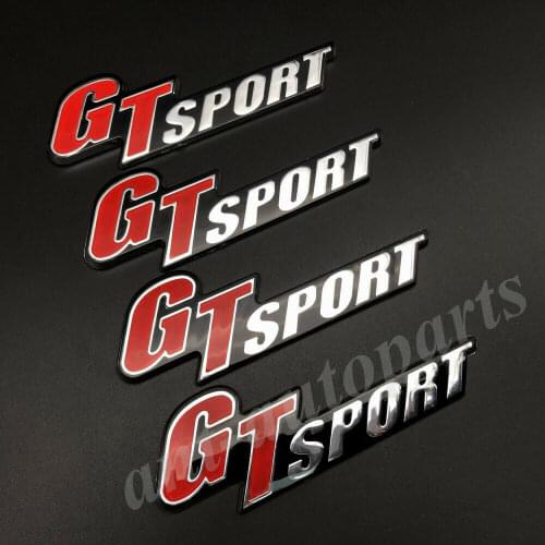 4x 3D GT-SPORT Great Tuning Sport Car Trunk Rear Badge Emblem Decal Sticker JDM