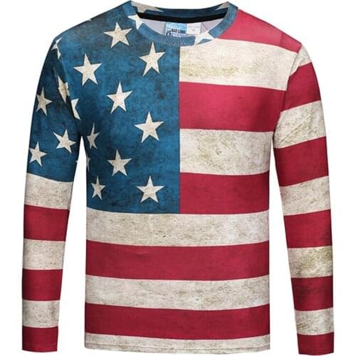 Free shipping causal 3D tops Flag pattern shirt Hot 3D T-shirt Animal 3D T-shirt cat pattern shirt for daily wear