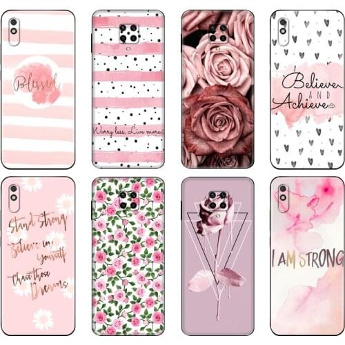 Black tpu Case For Xiaomi Redmi 7A 8 8A 9 9A 9C Case Redmi Note 8T 8 Pro T Note 9 9S 9 Pro Case cute phink pattern