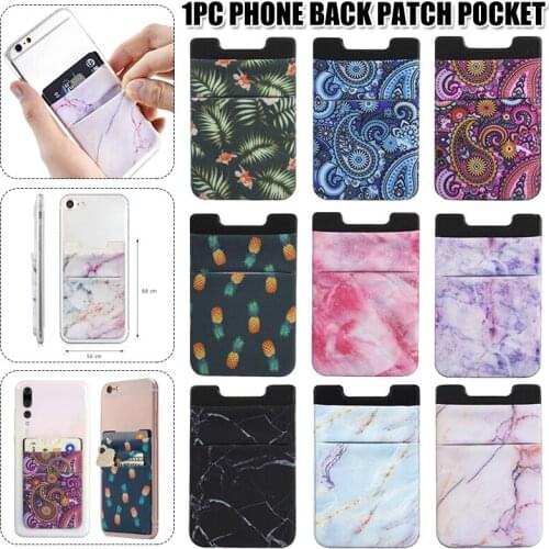 Cell Phone Wallet Credit Card Holder for Back of Phone Pockets Adhesive Sticker Card Pouch Sleeve PUO88