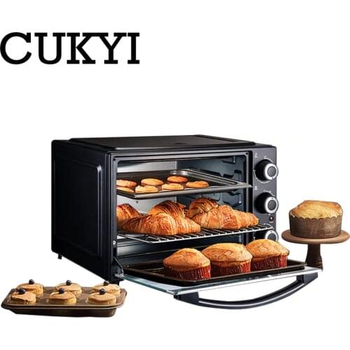 CUKYI 32L mini automatic electric oven multifunction baking machine 1500W three-layers cake pizza oven kitchen cooking tools EU