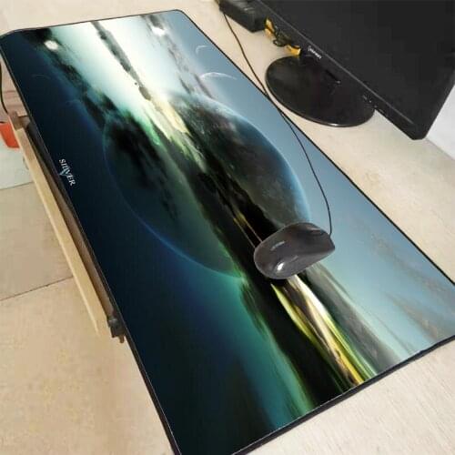 Gaming Computer Mouse Pad Large Planet Rise Mat Big Desk Non-Slip Rubber Base Pad For PC Laptop