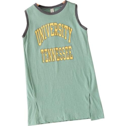 Girls Dresses Summer Kids Sleeveless Dress Trendy Style Letter Printing For Girl Clothes 4-12Y Casual Child Girls Clothes