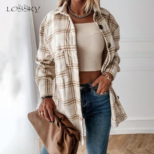 LOSSKY Women's Plaid Shirts