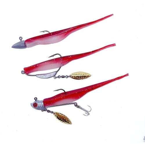 2021 New PVC soft bait soft fish Bass Double Color Silicone Artificial Bait Jig Wobblers Carp Swimbait Tackle