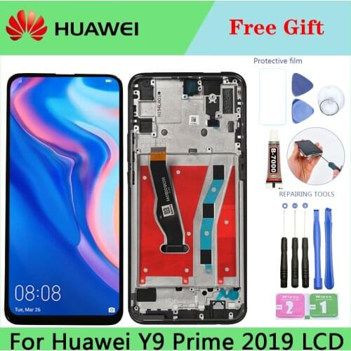 Original LCD For HUAWEI Y9 Prime 2019 lcd Display Touch Screen with Frame For huawei Y9Prime 2019 LCD Display Spare Repair Parts